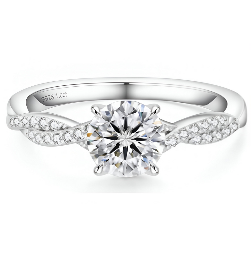 Bague Round Cut Moissanite Ring S925 - Emirice.com