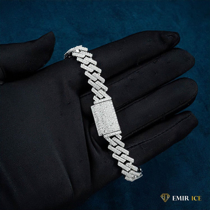 Bracelet cubain diamant naturel VVS1 12mm Emir ICE