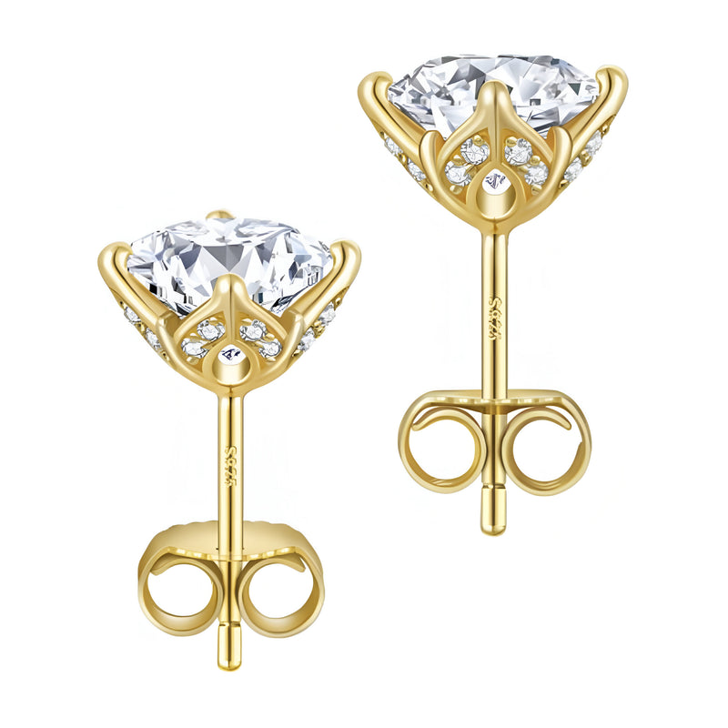 Boucle d'oreille Diamant Lily Stud earrings or jaune - Emirice.com
