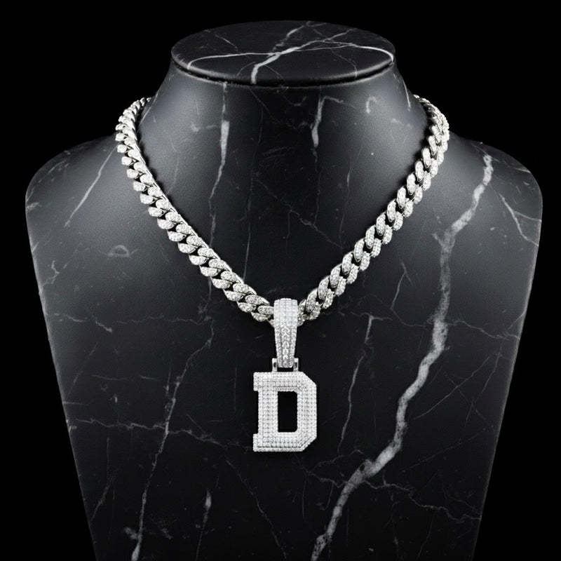 Pendentif lettre D diamant moissanite Bijouterie Bijoux Diamant Emirice.com