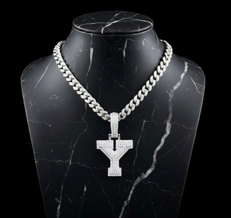 Pendentif lettre Y diamant moissanite Bijouterie Bijoux Diamant Emirice.com