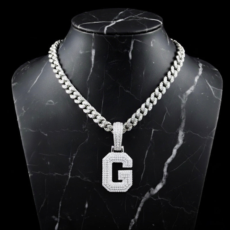 Pendentif lettre G diamant moissanite Bijouterie Bijoux Diamant Emirice.com