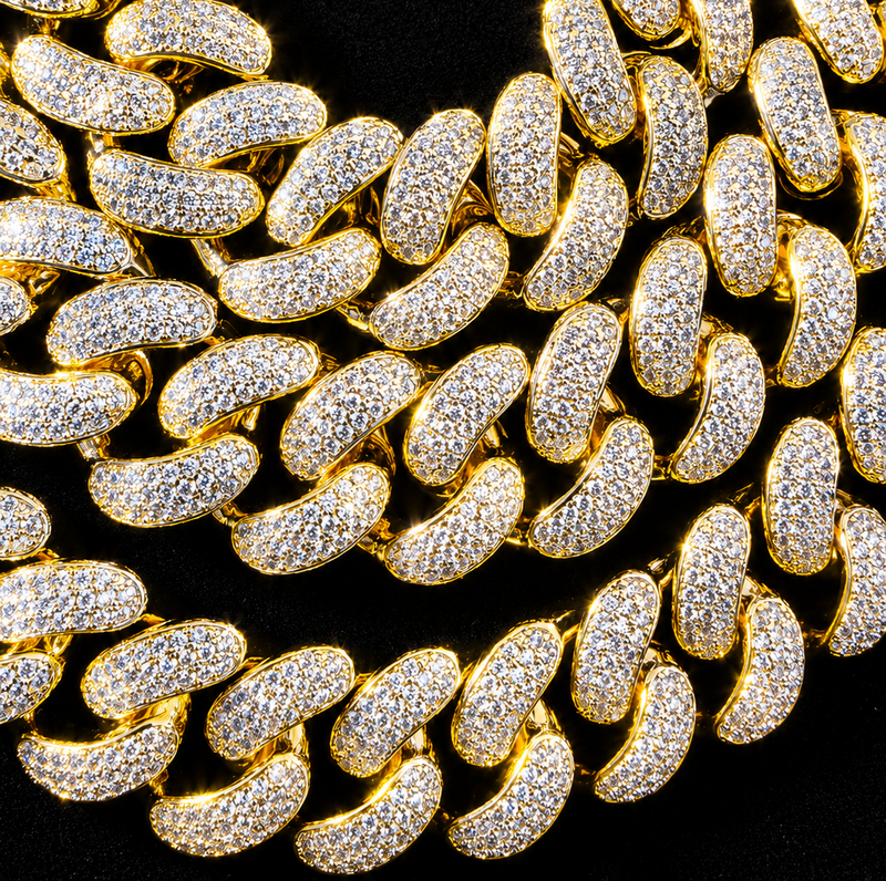 CHAINE CUBAINE- 18MM OR JAUNE Bijouterie Bijoux Diamant Emirice.com