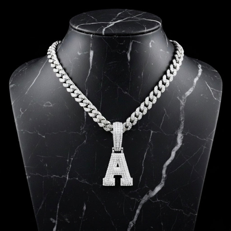 Pendentif lettre A diamant moissanite Bijouterie Bijoux Diamant Emirice.com