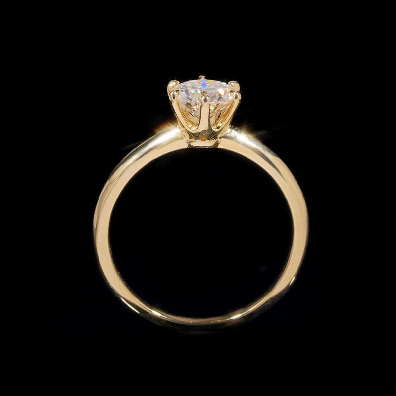 Bague de mariage solitaire diamant naturel 1CT - Emirice.com