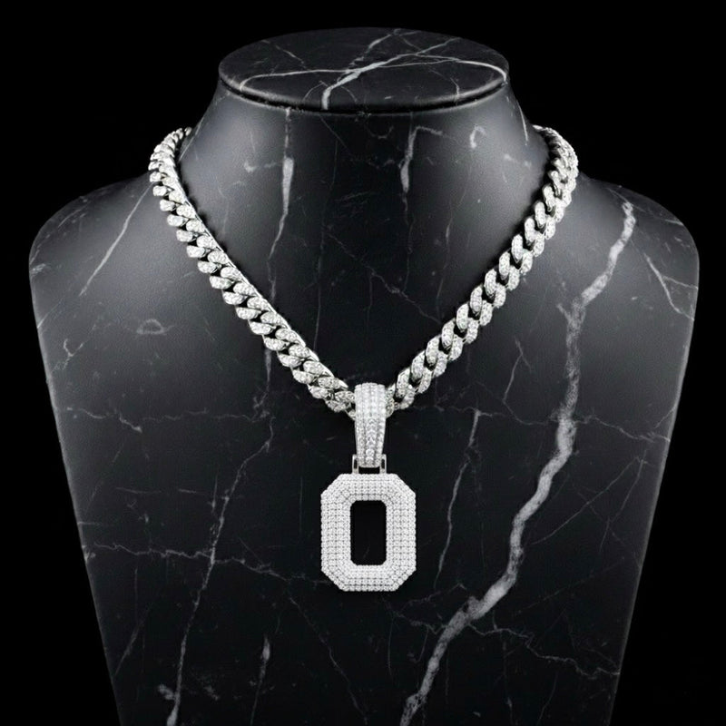Pendentif lettre O diamant moissanite Bijouterie Bijoux Diamant Emirice.com