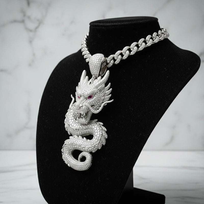 Pendentif dragon diamant moissanite - Emirice.com