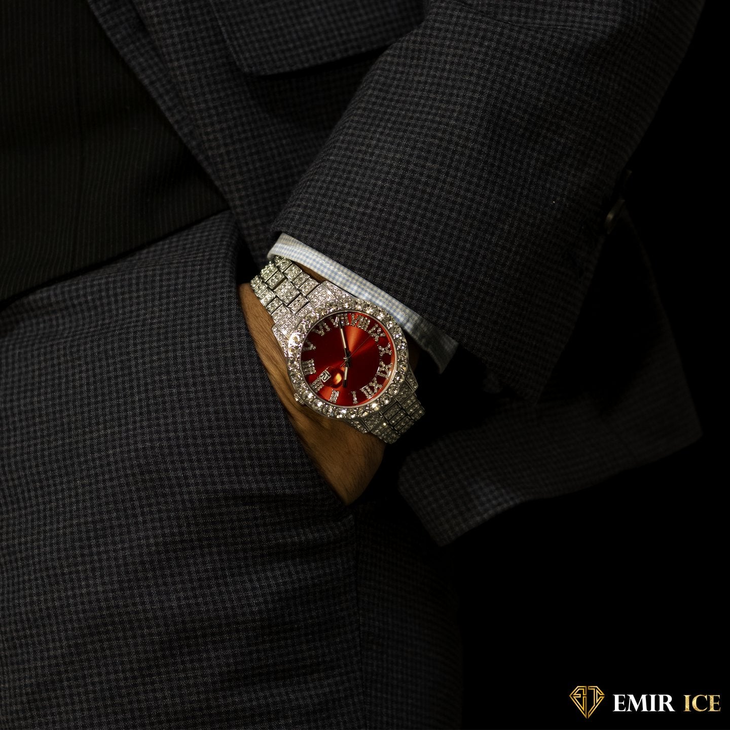 MONTRE EMIR RED WATCH OR BLANC Bijouterie Bijoux Diamant Emirice.com