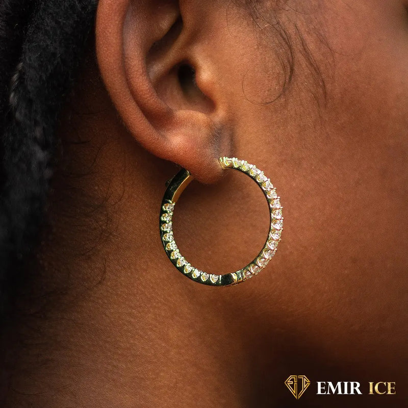BOUCLE D'OREILLE "EMIR BALI" | OR JAUNE Bijouterie Bijoux Diamant Emirice.com