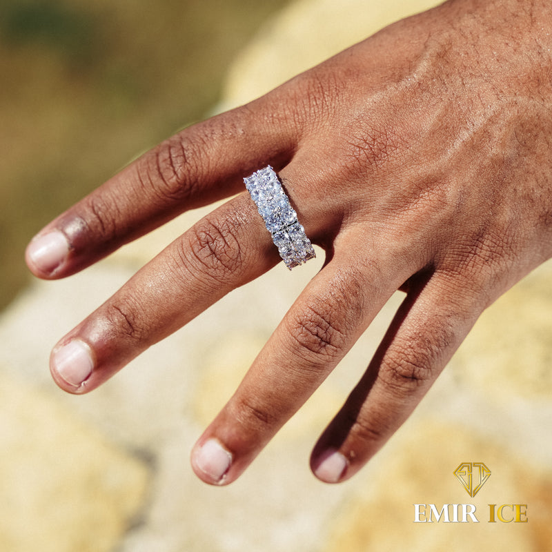 BAGUE BANDEAU DIAMANT OR BLANC - Emirice.com