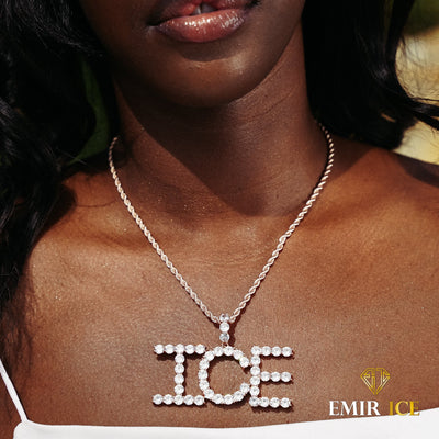 COLLIER LETTRE DIAMANT PERSONNALISÉ FEMME OR ROSE Bijouterie Bijoux Diamant Emirice.com