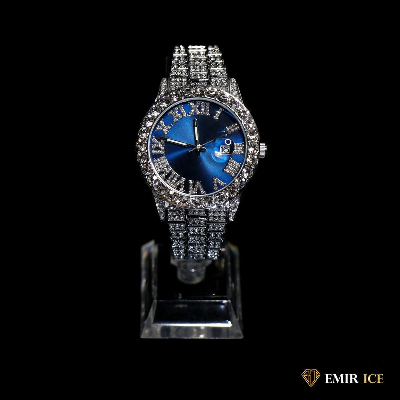 MONTRE EMIR BLUE WATCH OR BLANC Bijouterie Bijoux Diamant Emirice.com