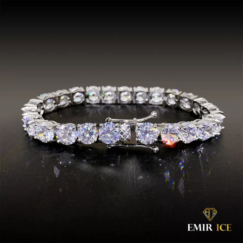 Bracelet tennis diamant naturel VVS1 5mm or blanc Emir ICE