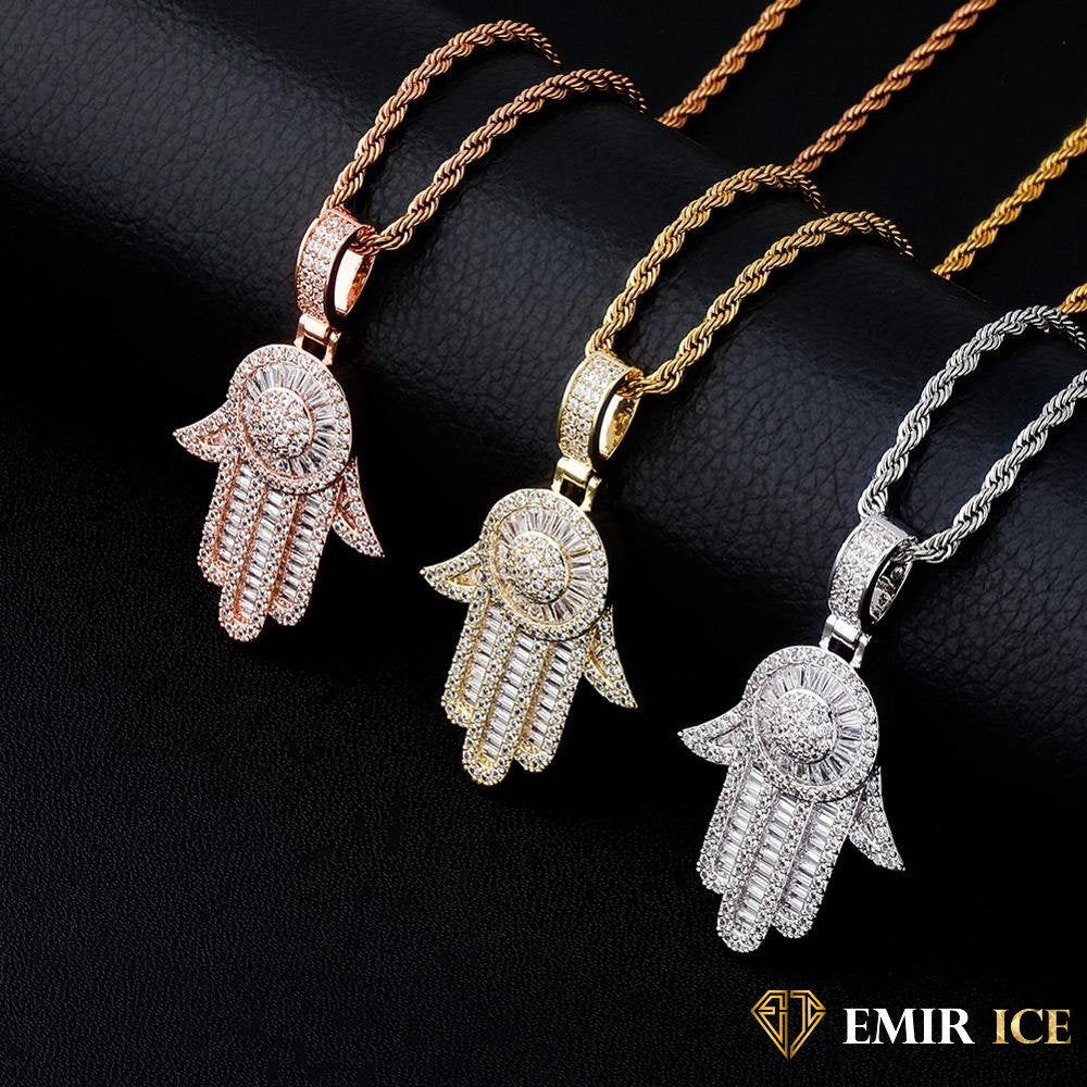 COLLIER PENDENTIF MAIN DE FATMA OR Bijouterie Bijoux Diamant Emirice.com