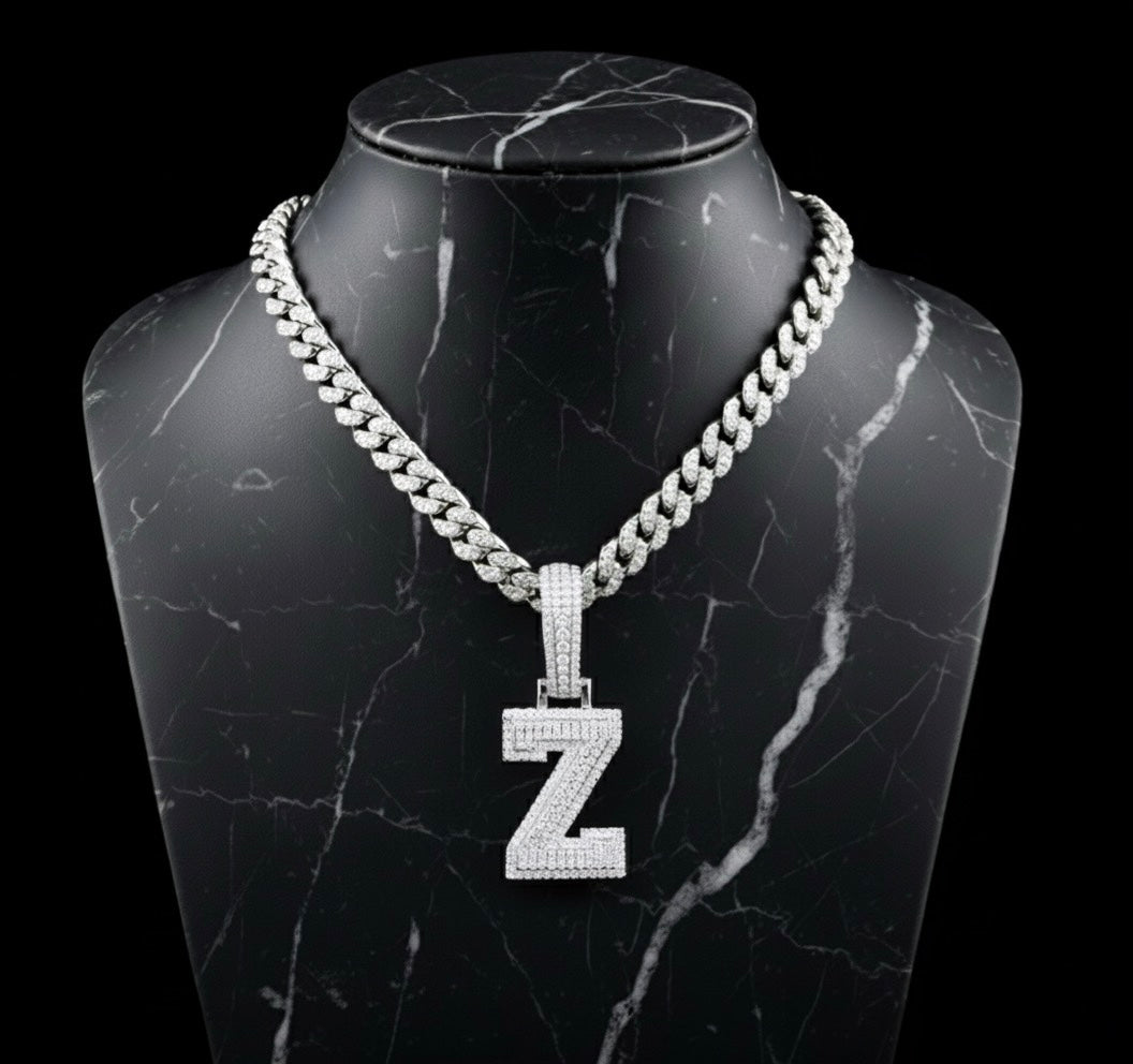 Pendentif lettre Z diamant moissanite