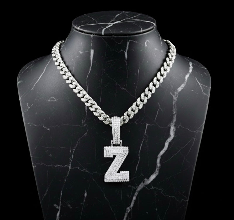 Pendentif lettre Z diamant moissanite