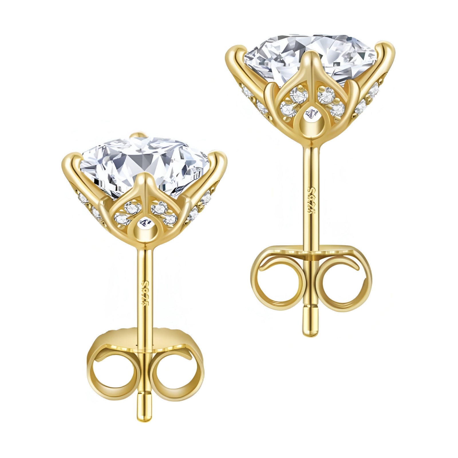 Boucle d'oreille Diamant Lily Stud earrings or jaune