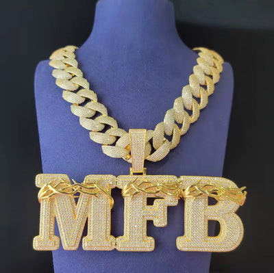 Collier Prénom Pendentif Diamant Lettre Bubble Barbelé Personnalisé Bijouterie Bijoux Diamant Emirice.com