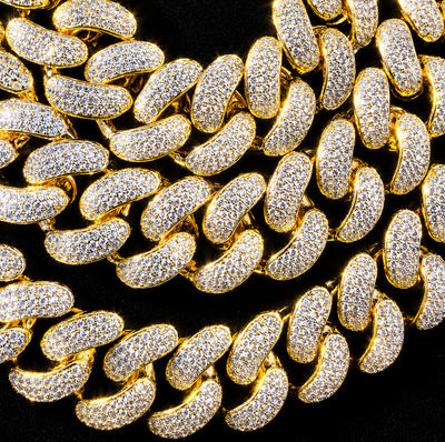 CHAINE CUBAINE- 18MM OR JAUNE Bijouterie Bijoux Diamant Emirice.com