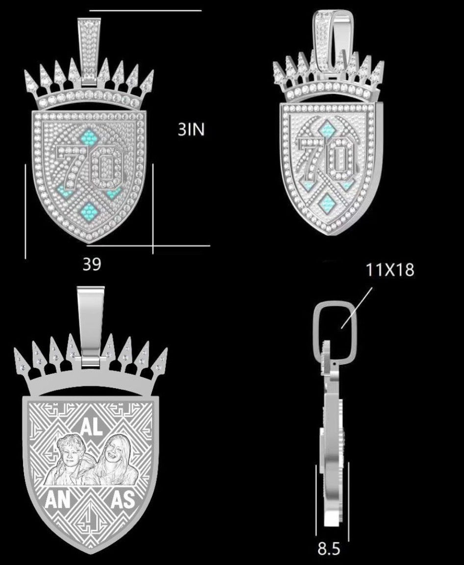 Création sur mesure Lionel (Pendentif + Chaine) Bijouterie Bijoux Diamant Emirice.com