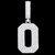 Pendentif chiffre 0 diamant moissanite
