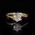 Alliance de fiancailles solitaire diamant laboratoire 1CT