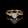 Alliance de fiancailles solitaire pavé diamant laboratoire 1CT