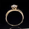 Alliance de fiancailles solitaire pavé diamant laboratoire 1CT