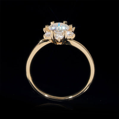 Alliance de mariage fleur diamant laboratoire 1 CT