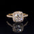 Alliance de mariage solitaire entouré pavé diamant laboratoire 1 CT