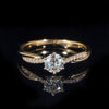 Alliance de mariage solitaire pavé diamant laboratoire 1CT