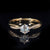 Alliance de mariage solitaire pavé diamant laboratoire 1CT