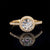 Bague de fiançailles halo pavé diamant laboratoire 1 CT