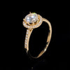 Bague de fiançailles halo pavé diamant laboratoire 1 CT