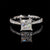 Bague de fiançailles princesse pavé diamant laboratoire 1 CT