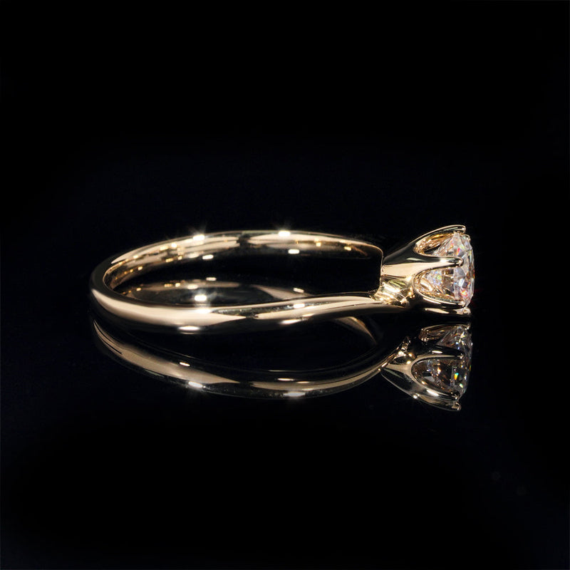Bague de fiancailles solitaire diamant naturel 1CT