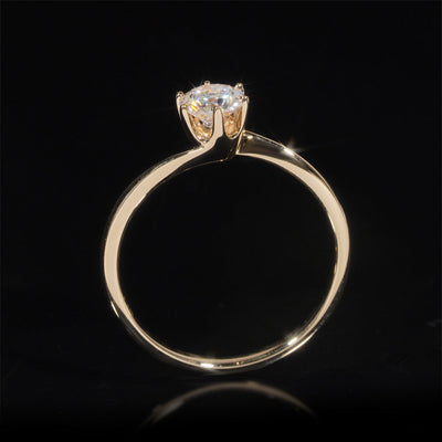 Bague de fiancailles solitaire diamant laboratoire 1CT
