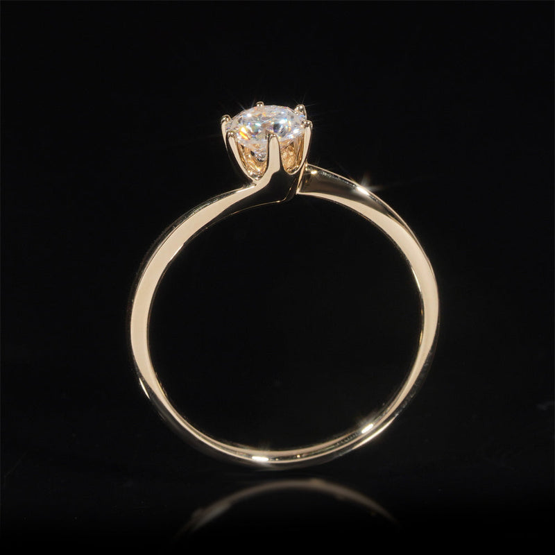 Bague de fiancailles solitaire diamant laboratoire 1CT