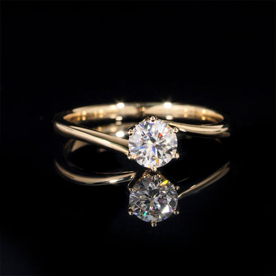 Bague de fiancailles solitaire diamant laboratoire 1CT