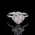 Bague de fiançailles solitaire entouré diamant laboratoire 1 CT