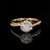 Bague de fiançailles solitaire entouré pavé diamant laboratoire 1 CT