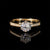 Bague de fiançailles solitaire pavé diamant laboratoire 1 CT