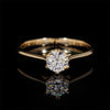Bague de mariage solitaire classique diamant laboratoire 1CT