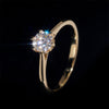 Bague de mariage solitaire classique diamant laboratoire 1CT