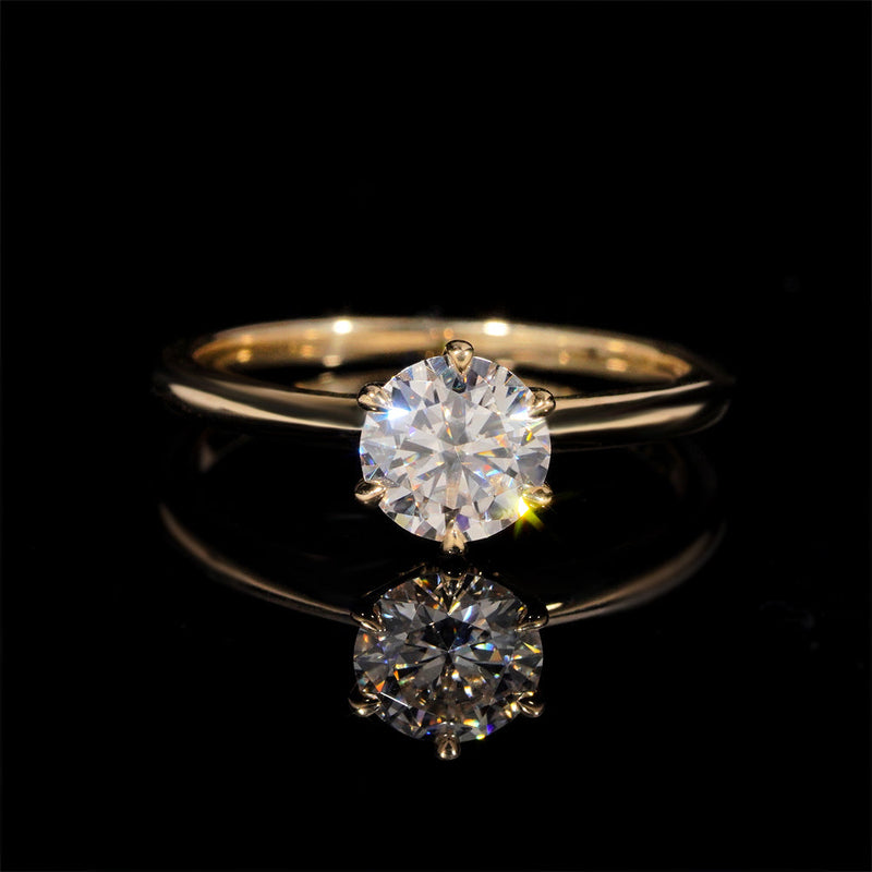 Bague de mariage solitaire diamant naturel 1CT - Emirice.com