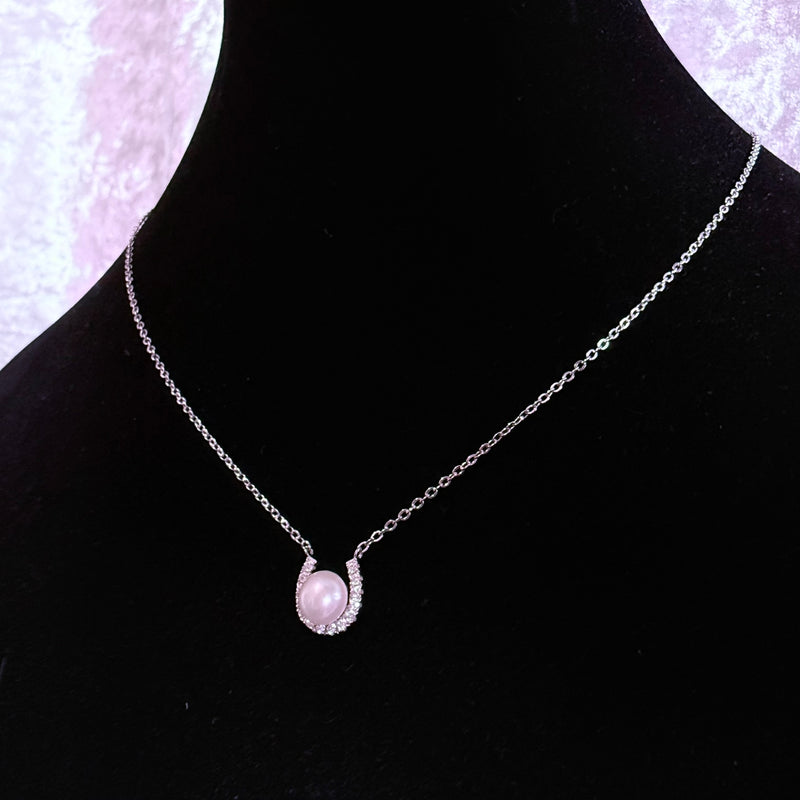 collier fer a cheval diamant or blanc - Emirice.com