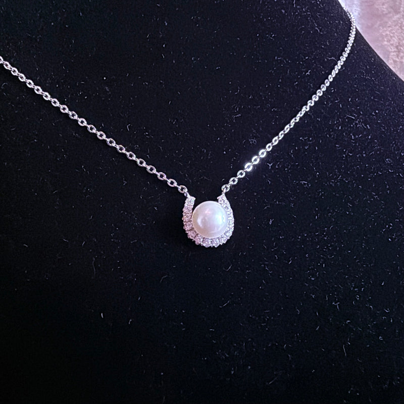 collier fer a cheval diamant or blanc - Emirice.com