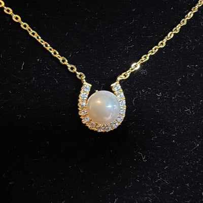 collier fer a cheval diamant or jaune - Emirice.com