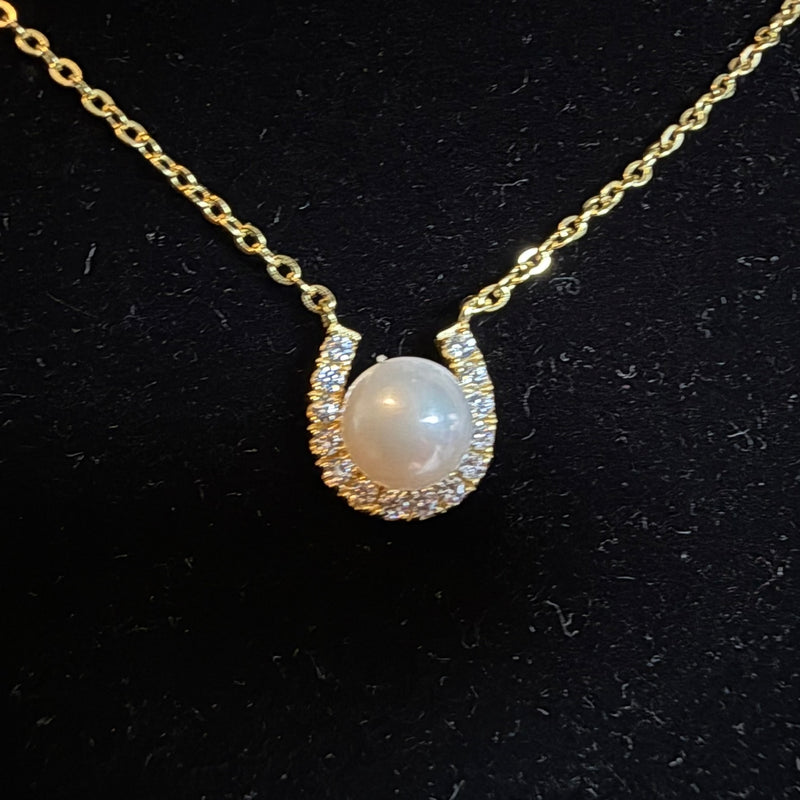 collier fer a cheval diamant or jaune - Emirice.com