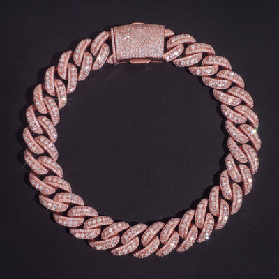 Chaîne Cubaine Lisse moissanite Femme - produit seul - Emir ICE